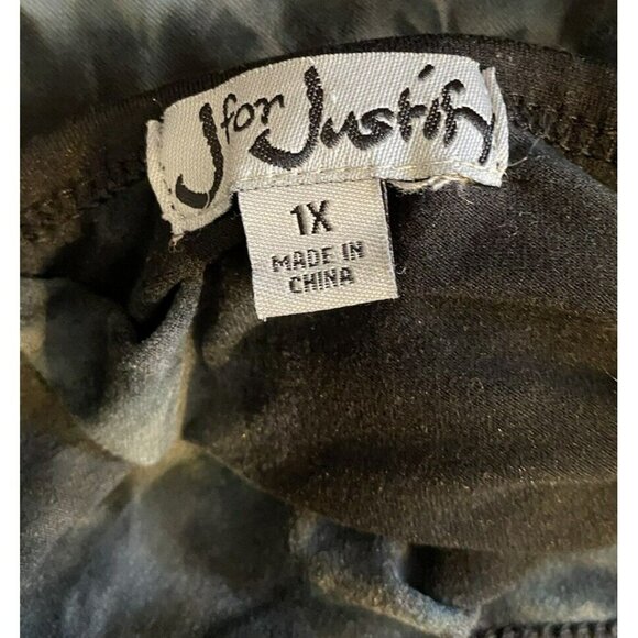COPY - J for Justify Tie Dye Romper Jumpsuit Jogger 1X Black Henley Neckline Sh… - Picture 5 of 7